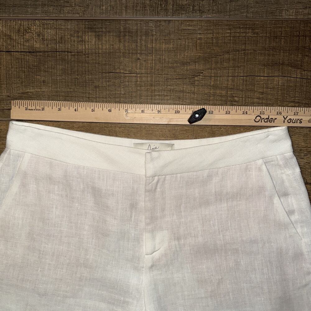 JOIE Off White 100% Linen Shorts Sz 10- 32W 4.5L EUC Beach Quiet Luxury Resort - Picture 4 of 9